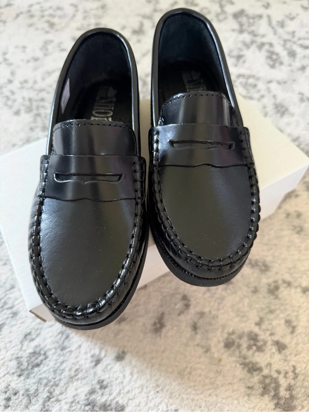 Classic Black Kids Penny Loafers by